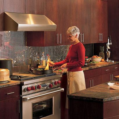 Wolf pro shop wall chimney hood
